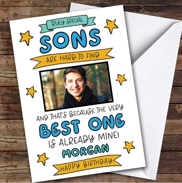Birthday Card Personalised Son Photo Best One Is Mine