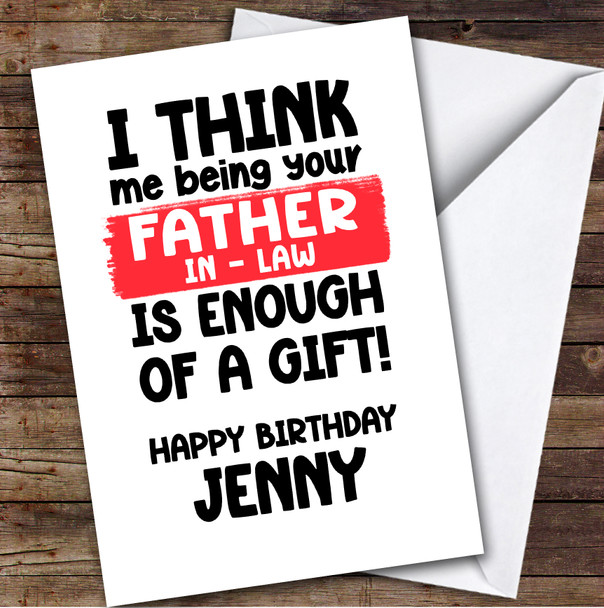 Funny Birthday Card Personalised Daughter-In-Law Birthday Card Personalised