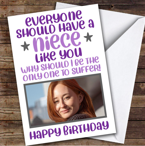 Birthday Card Personalised Niece Photo Like You