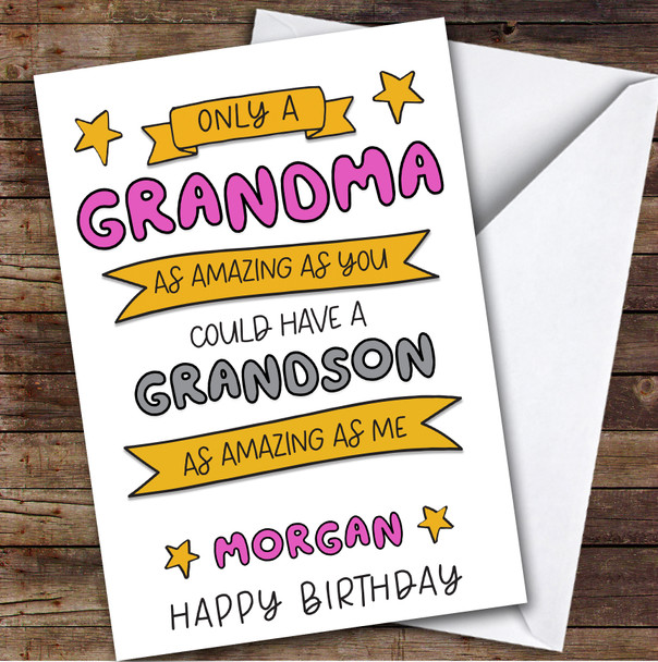 Birthday Card Personalised Grandma Amazing