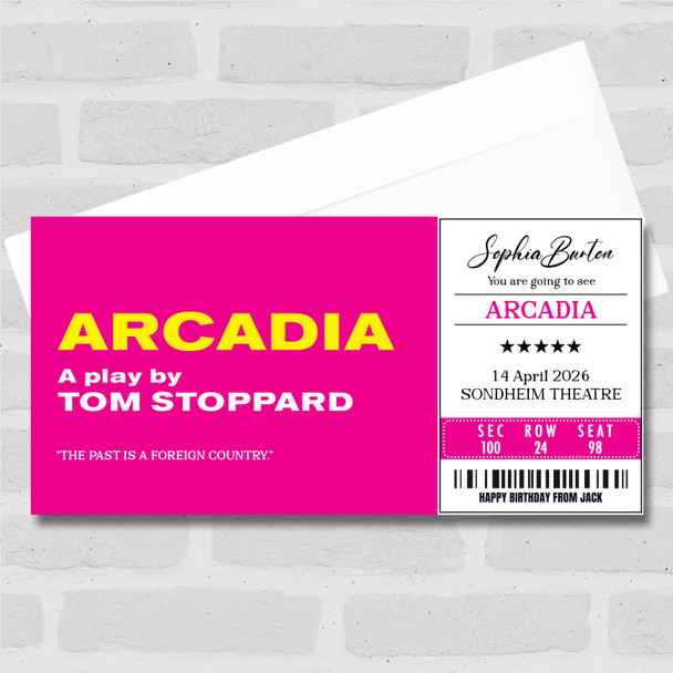 Arcadia Personalised Gift Voucher Surprise Theatre Ticket