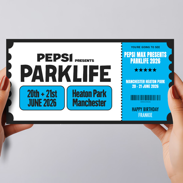 Pepsi Max Presents Parklife 2026 Tickets Personalised Voucher Surprise Ticket