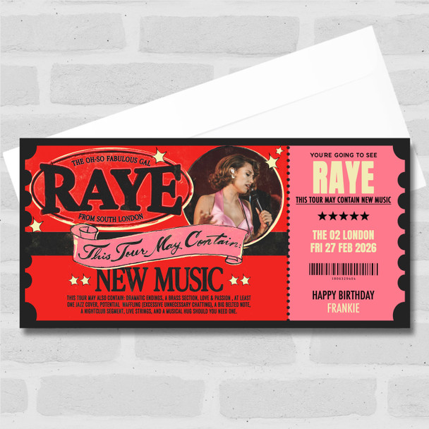 Raye Concert Tour May Contain New Music Personalised Voucher Surprise Ticket