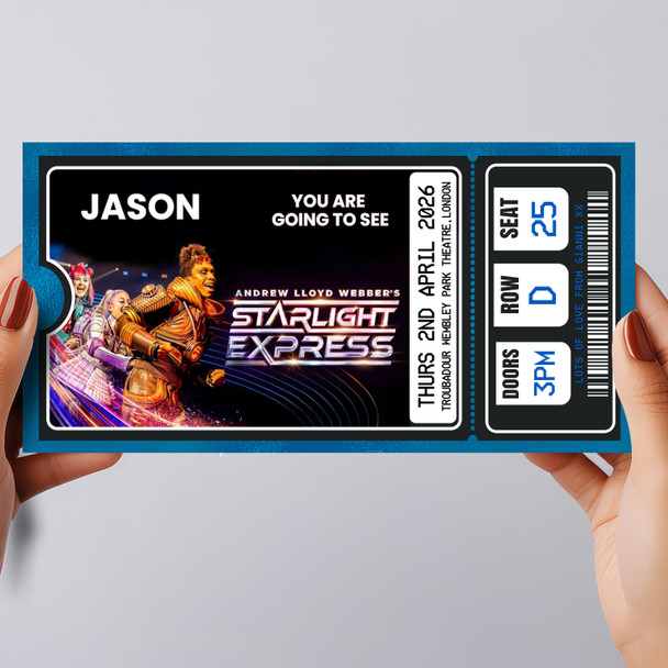 Starlight Express Personalised Gift Voucher Surprise Musical Theatre Ticket