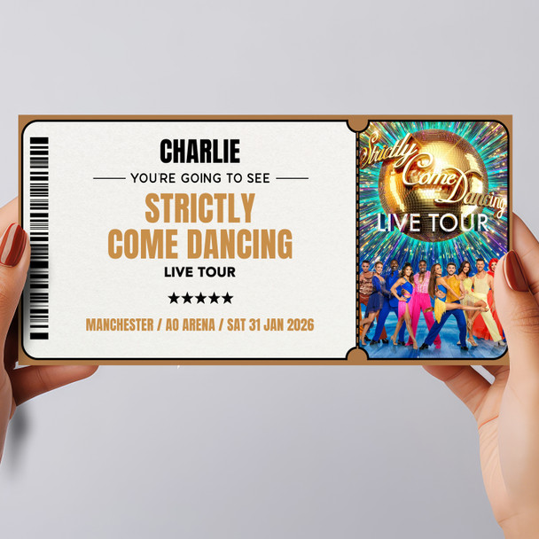 Strictly Come Dancing Live Tour Personalised Gift Voucher Surprise Show Ticket