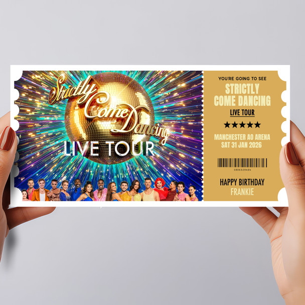 Strictly Come Dancing Live Tour Personalised Gift Voucher Surprise Ticket