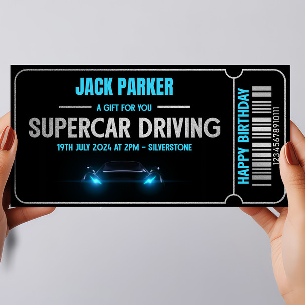 Supercar Driving Experience Personalised Gift Voucher Surprise Ticket