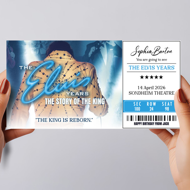 The Elvis Years Personalised Gift Voucher Surprise Theatre Ticket