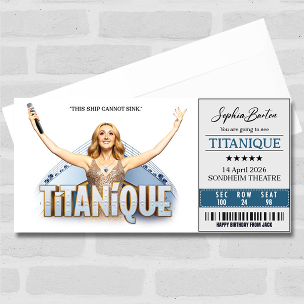 Titanique Personalised Gift Voucher Surprise Theatre Ticket