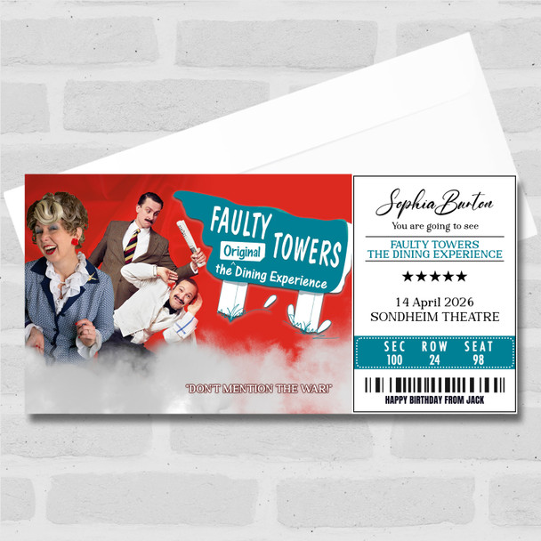 Faulty Towers The Dining Experience Personalised Gift Voucher Surprise Ticket