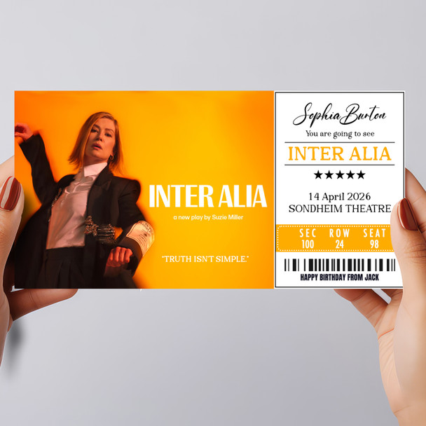 Inter Alia Personalised Gift Voucher Surprise Theatre Ticket