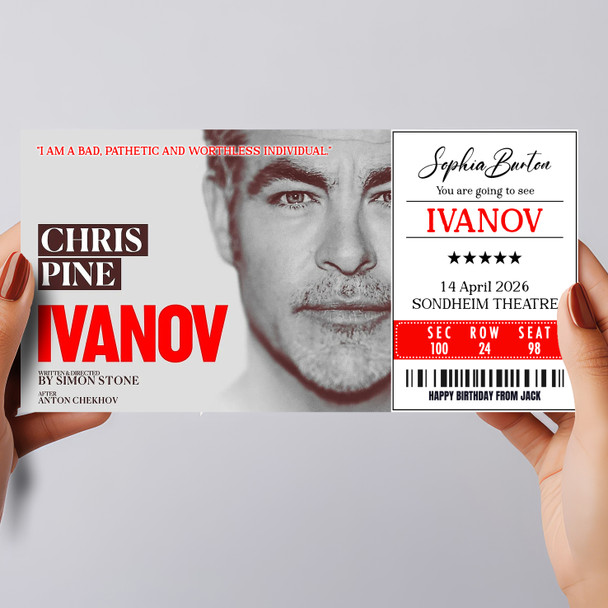 Ivanov Personalised Gift Voucher Surprise Theatre Ticket
