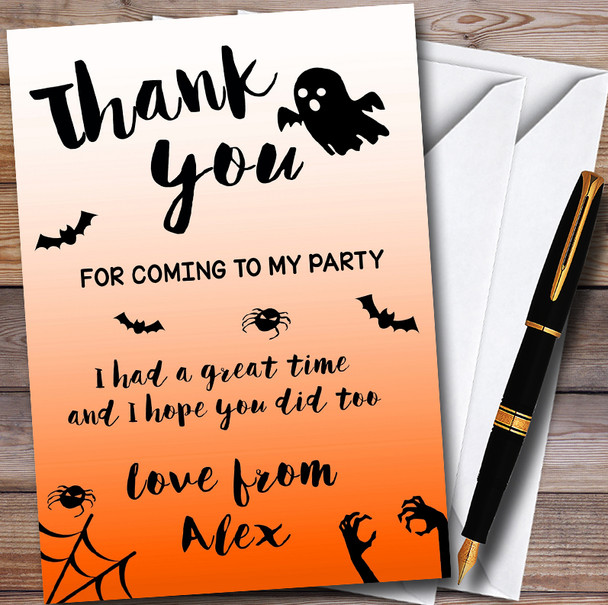 Ghost & Bats Personalised Halloween Party Thank You Cards