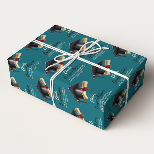 Personalised Wrapping Paper Graduation Male Him Custom Gift Wrap