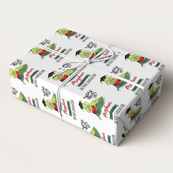 Personalised Wrapping Paper Graduation You Did It Bug Wearing Glasses Gift Wrap