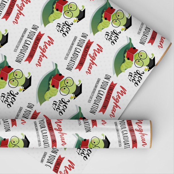 Personalised Wrapping Paper Graduation You Did It Bug Custom Gift Wrap