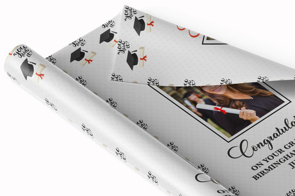 Personalised Wrapping Paper Graduation You Did It Graduation Hat Photo Gift Wrap