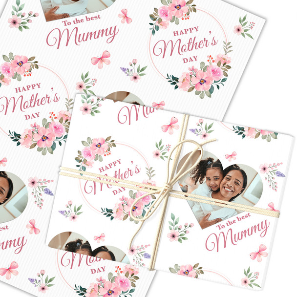 Personalised Wrapping Paper Mother's Day Mummy Pink Heart Photo Custom Gift Wrap