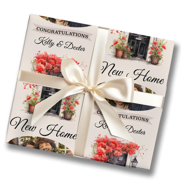 Personalised Wrapping Paper New Home Black Front Door Photo Custom Gift Wrap