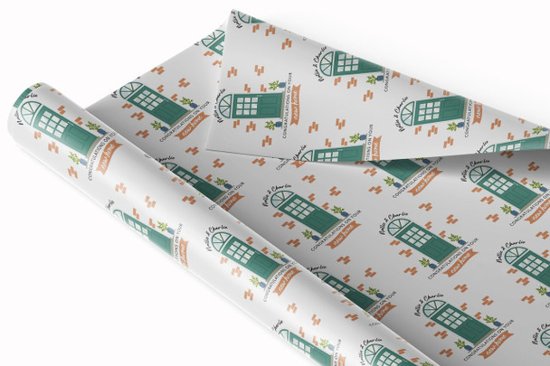 Personalised Wrapping Paper New Home Green Door Custom Gift Wrap