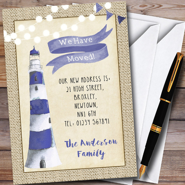 Lighthouse New Home Change Of Address Moving House Cards