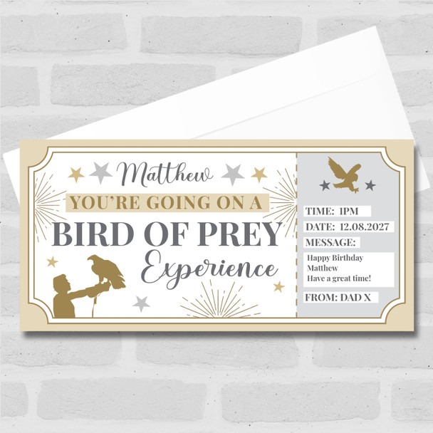 Bird Of Prey Experience Personalised Gift Voucher Surprise Ticket