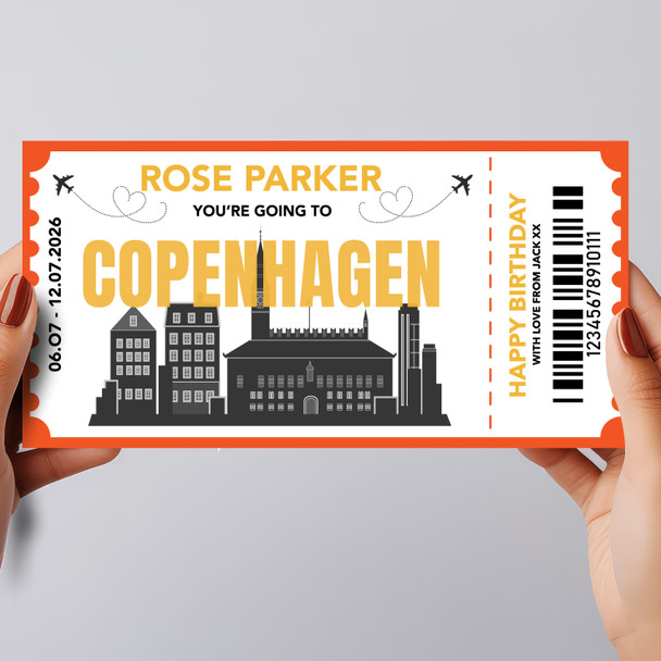Going To Copenhagen Skyline Pass Personalised Gift Voucher Surprise Trip Ticket