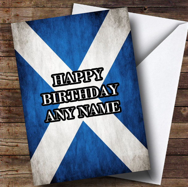 Scottish Flag Personalised Birthday Card