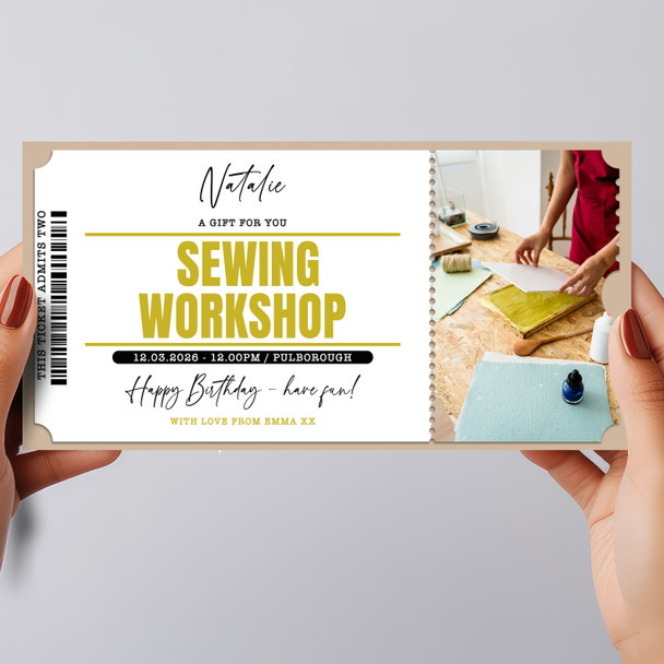Printmaking Class Personalised Surprise Ticket Gift Voucher