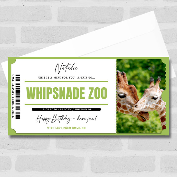 Zoo Day Out Personalised Surprise Ticket Gift Voucher