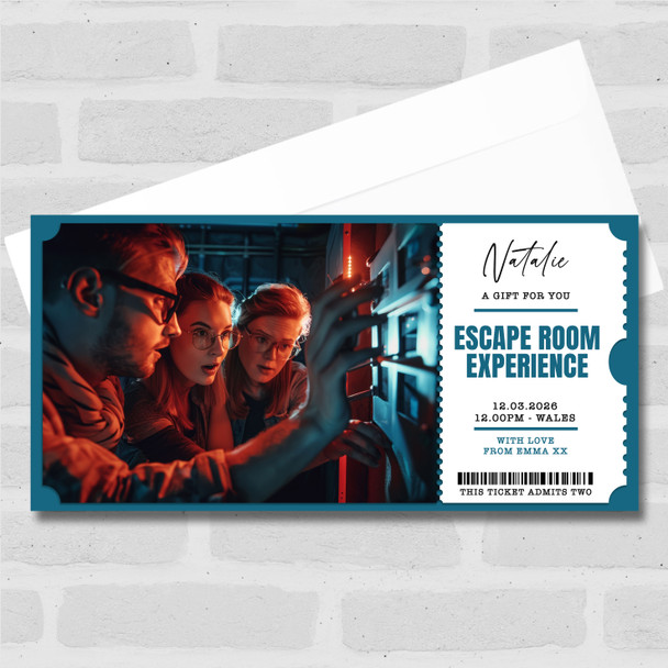 Escape Room Experience Personalised Surprise Ticket Gift Voucher