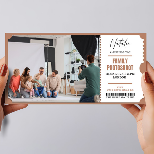 Family Photoshoot Personalised Surprise Ticket Gift Voucher