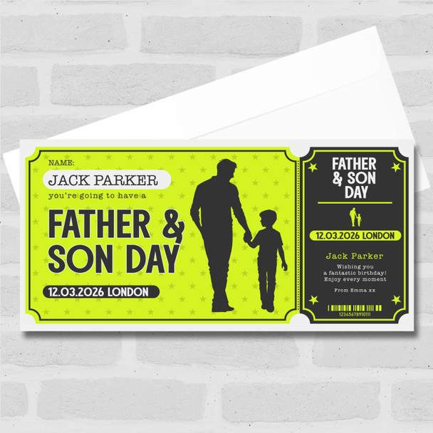 Father & Son Day Personalised Surprise Ticket Gift Voucher