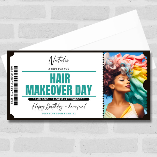 Hair Makeover Day Personalised Surprise Ticket Gift Voucher