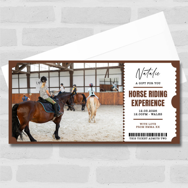 Horse Riding Experience Personalised Surprise Ticket Gift Voucher