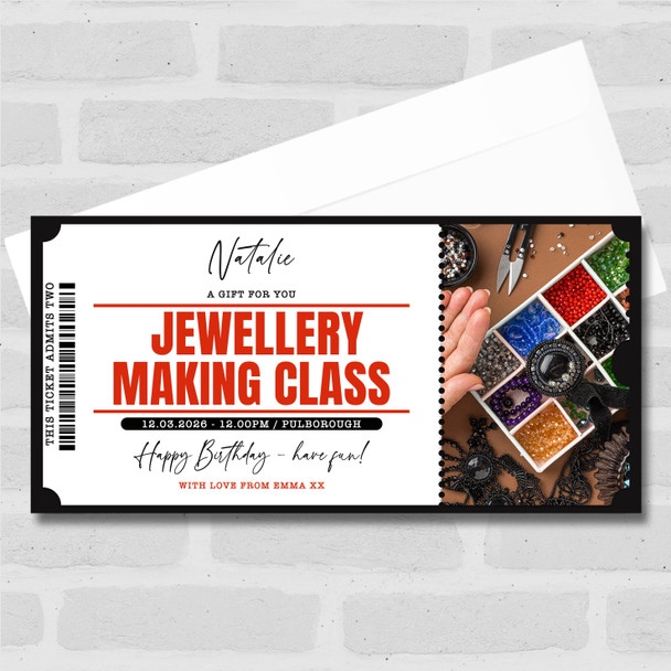 Jewellery Making Personalised Surprise Ticket Gift Voucher