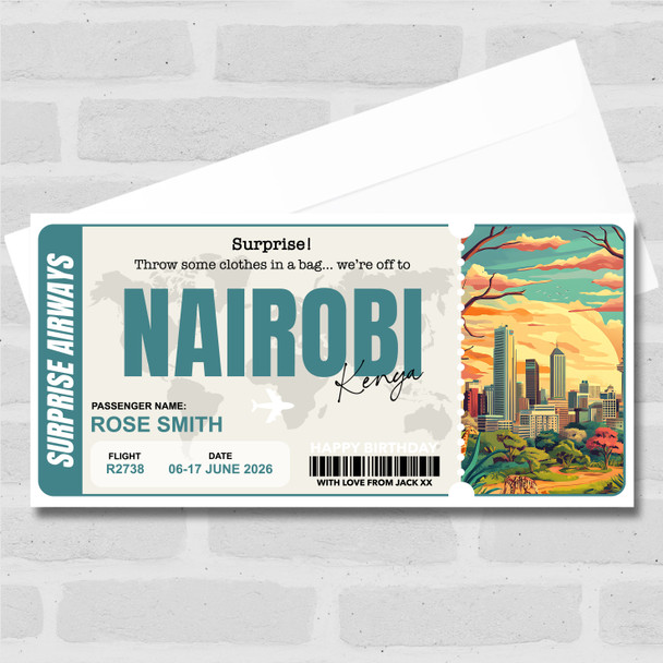 Nairobi Kenya Pass Personalised Gift Voucher Surprise Trip Holiday Ticket