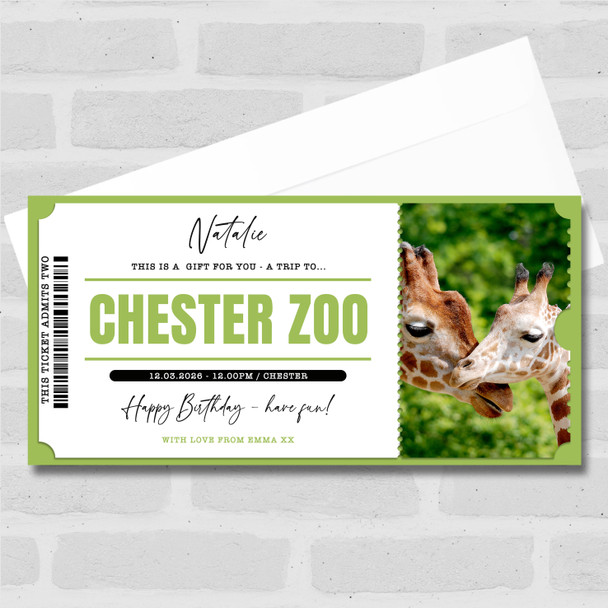 Chester Zoo Personalised Surprise Ticket Gift Voucher