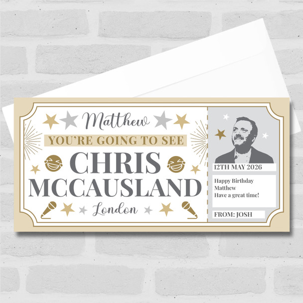Chris McCausland Comedy Show Personalised Surprise Ticket Gift Voucher