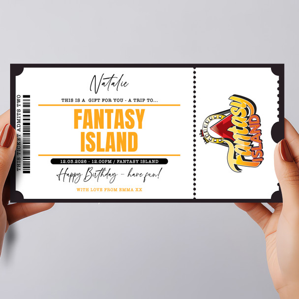 Fantasy Island Personalised Surprise Ticket Gift Voucher