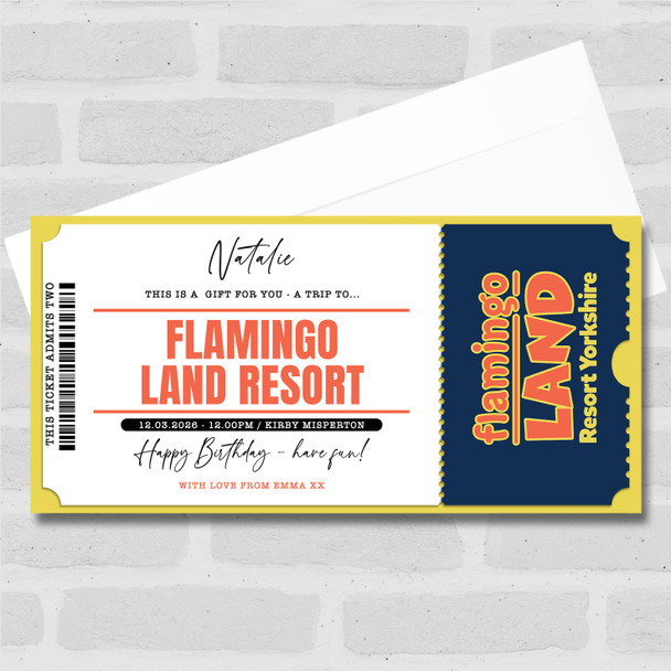 Flamingo Land Resort Personalised Surprise Ticket Gift Voucher