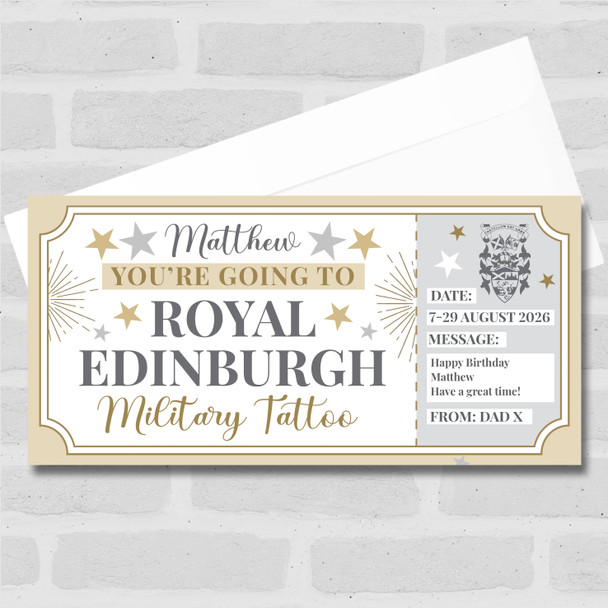 Royal Edinburgh Military Tattoo Personalised Surprise Ticket Gift Voucher