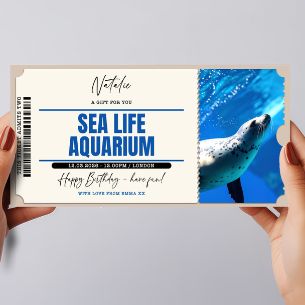 Sea Life Aquarium Personalised Surprise Day Out Ticket Gift Voucher
