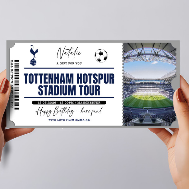 Stadium Tour Football London Personalised Surprise Ticket Gift Voucher