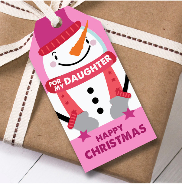 Christmas 12 Large Gift Tags Daughter Snowman Kids Christmas