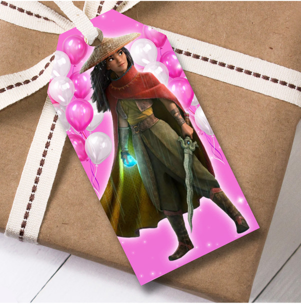 Birthday 12 Large Gift Tags Disney Princes Raya Girls Kids Birthday