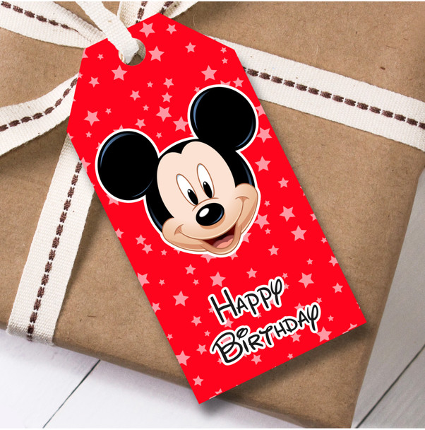 Birthday 12 Large Gift Tags Disney Mickey Mouse Kids Birthday Childs