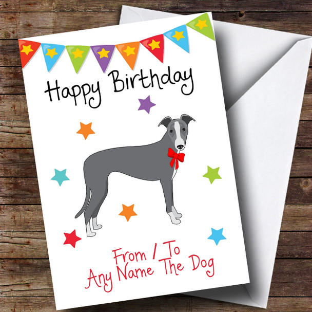 To From Pet Dog Italian Greyhound Personalised Birthday Card