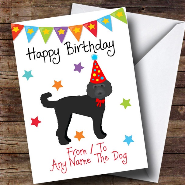 To From Pet Black Labradoodle Personalised Birthday Card