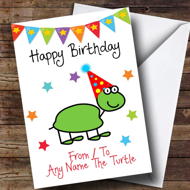 To From Pet Turtle Personalised Birthday Card